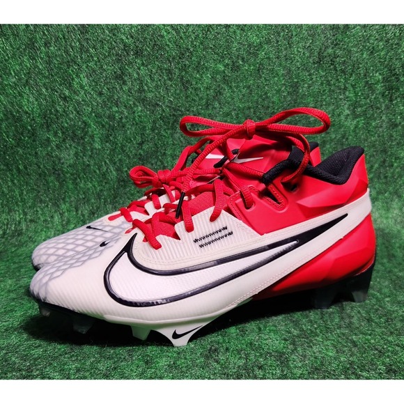 NIKE VAPOR EDGE ELITE 360 2 FOOTBALL CLEATS SIZE 11 RED WHITE BLACK DA5457-616